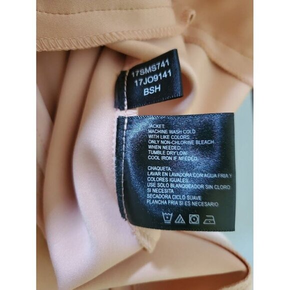 Kenneth Cole Reaction Women's Blush Pink Zip-Up Jacket XXL Polyester/Spandex - Picture 5 of 8